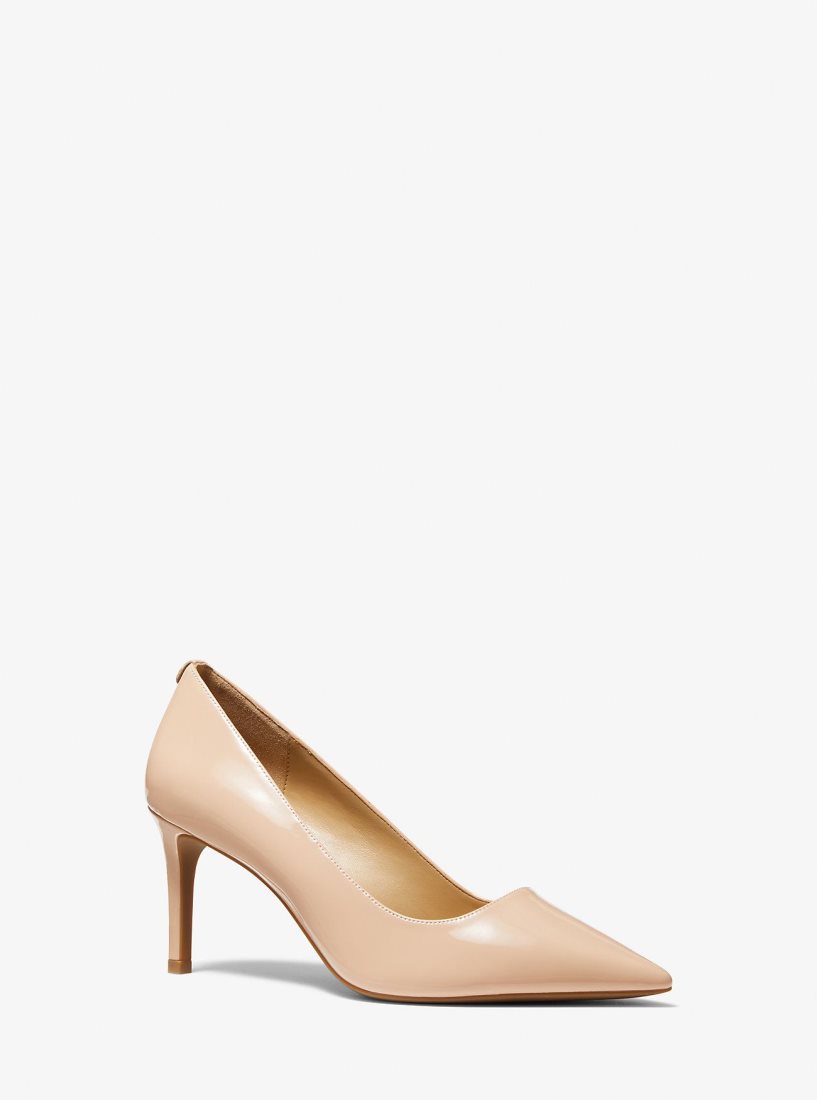 Michael Kors Alina Flex Faux Patent Leather Pump Stiletto Kadın Açık Pembe | 648315-LCN