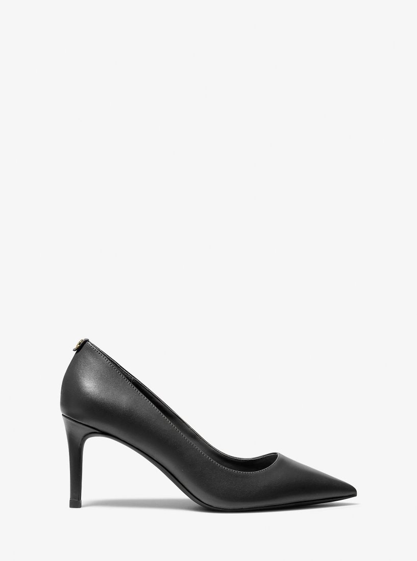 Michael Kors Alina Flex Leather Pump Stiletto Kadın Siyah | 570648-XTO