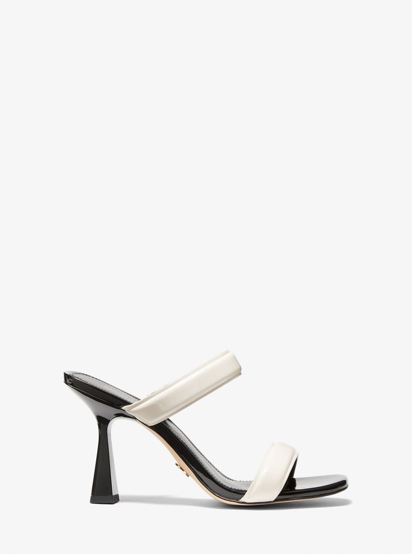 Michael Kors Clara Two-Tone Patent Leather Sandal Sandalet Kadın Renkli | 986472-QND