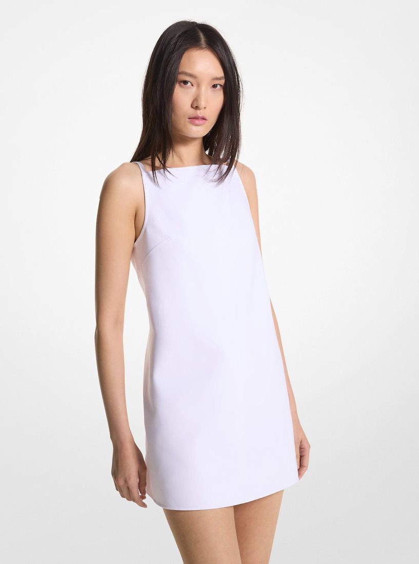 Michael Kors Cotton Blend Mini Dress Elbise Kadın Beyaz | 476901-PGY