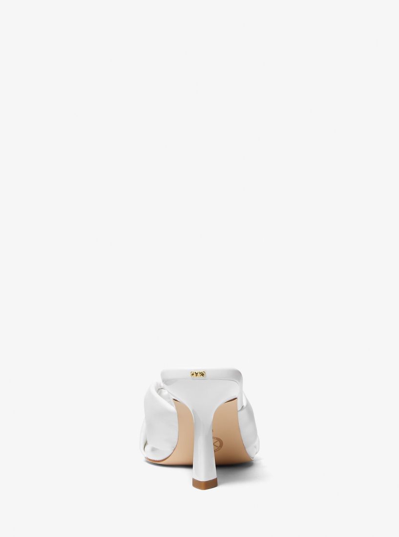Michael Kors Elena Leather Sandal Sandalet Kadın Beyaz | 439027-DQP