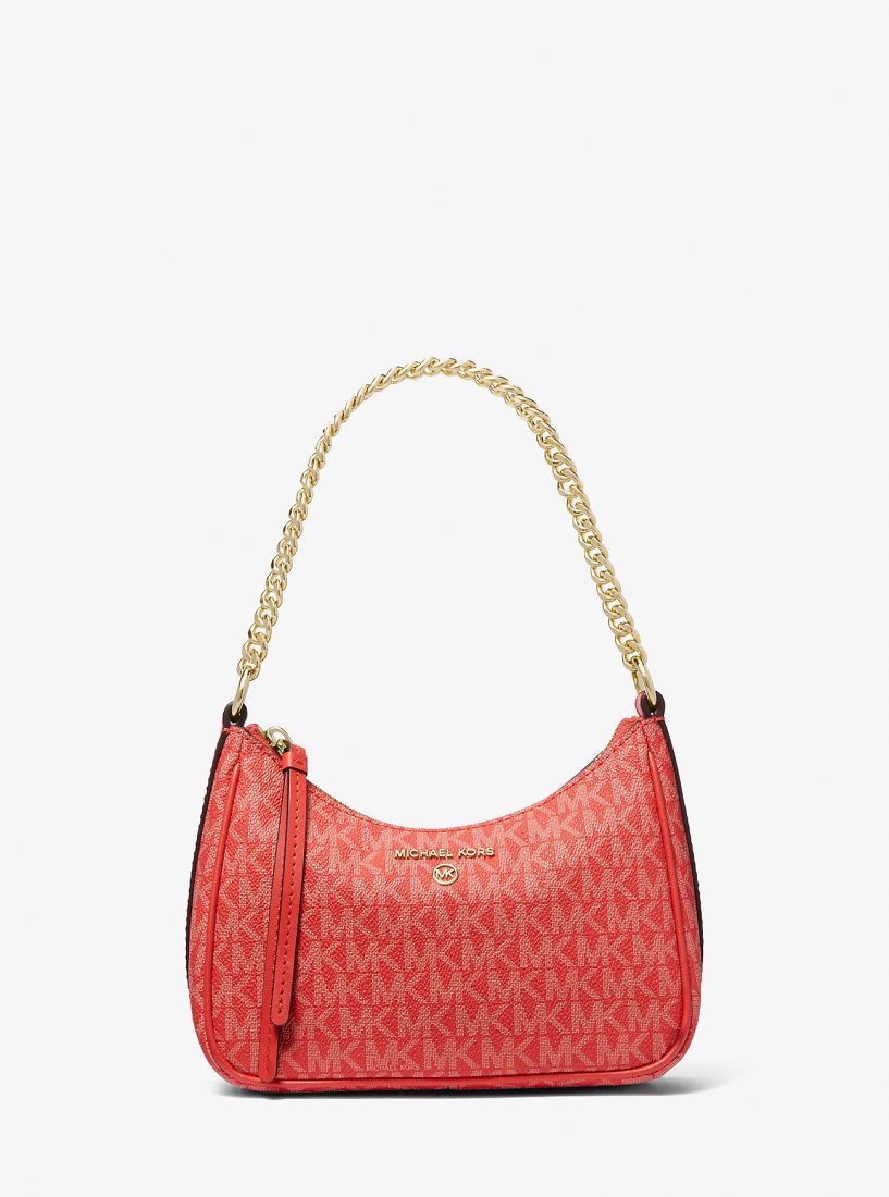 Michael Kors Jet Set Charm Small Logo Pochette Omuz Çantası Kadın Mercan | 163809-ASC