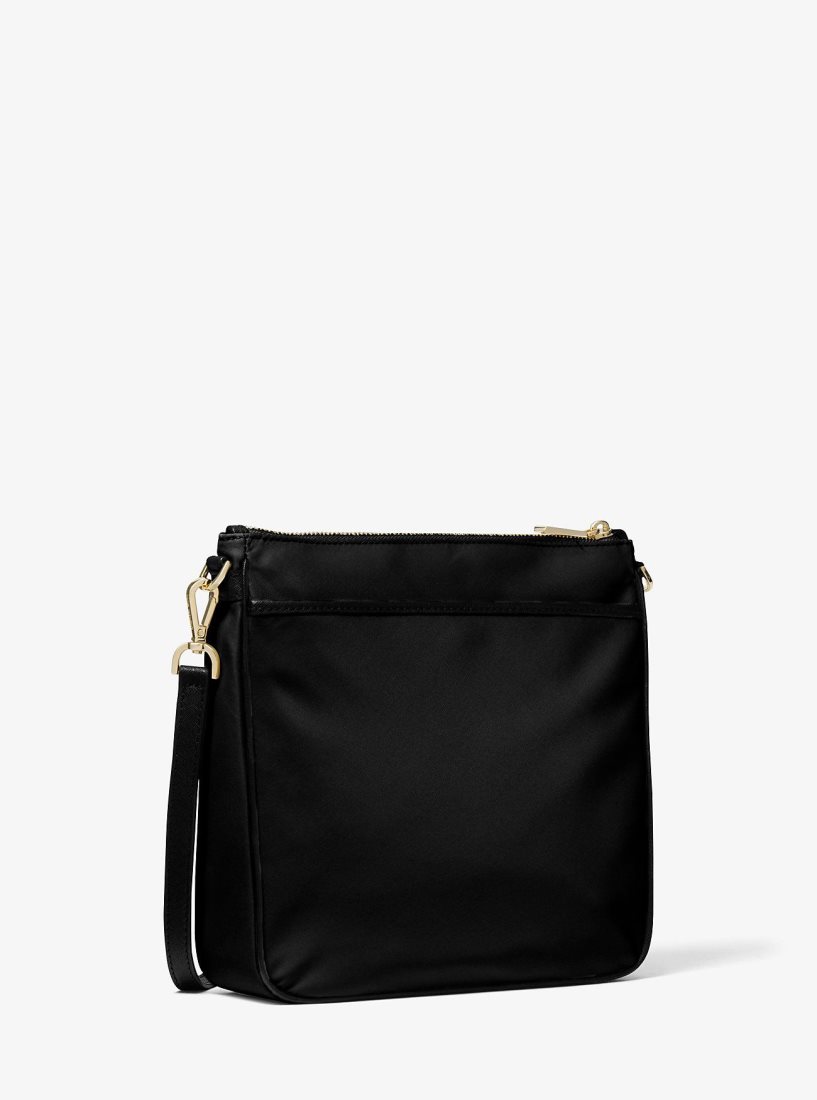 Michael Kors Jet Set Large Nylon Gabardine Messenger Bag Çapraz Çanta Kadın Siyah | 187954-WIX