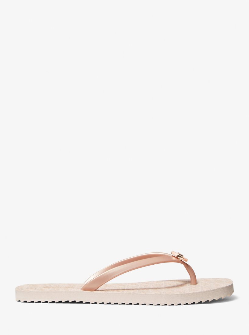 Michael Kors Jinx Logo Flip Flop Sandalet Kadın Rosegld/Bllt | 012837-QXR