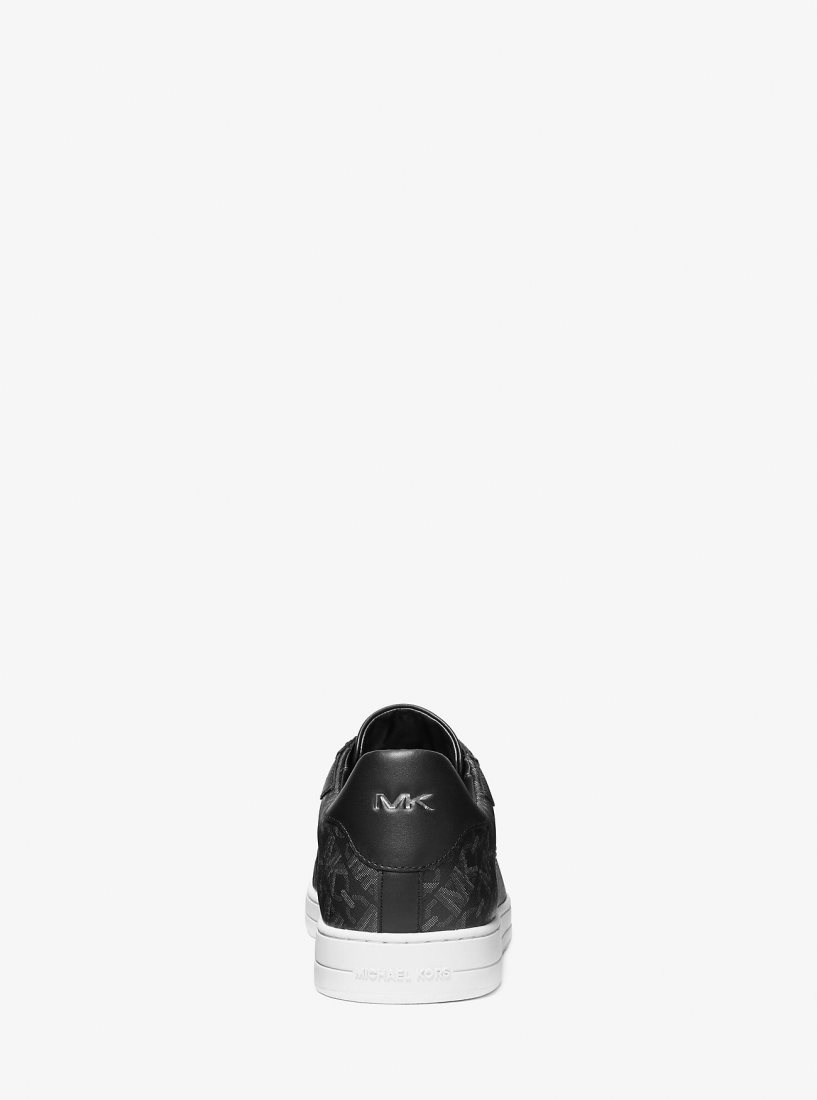 Michael Kors Keating Empire Signature Logo and Leather Sneaker Spor Ayakkabı Erkek Siyah | 730921-WFA