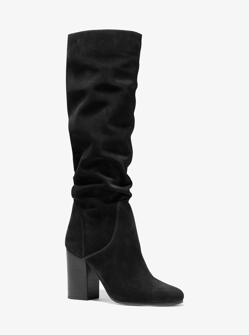 Michael Kors Leigh Suede Boot Bot Kadın Siyah | 576320-YSA