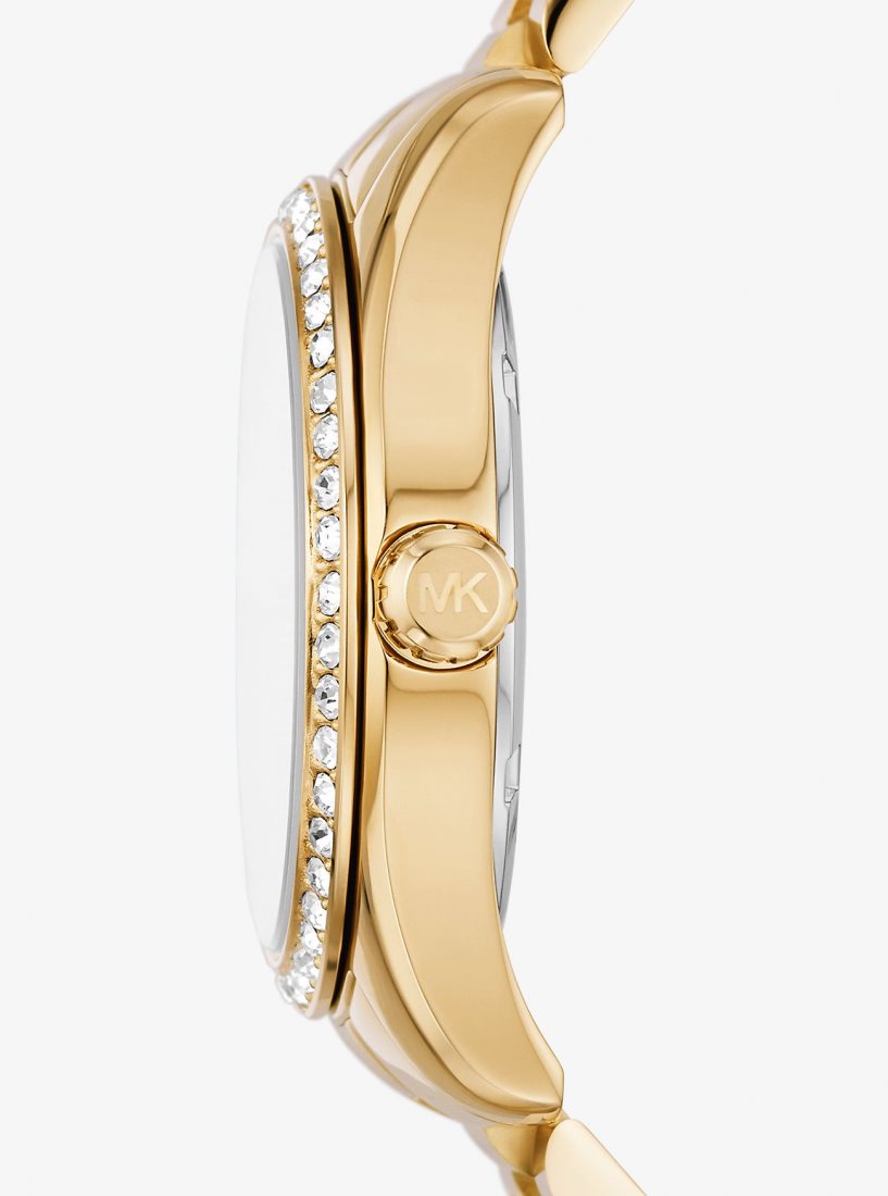 Michael Kors Lexington Pave Gold-Tone Watch and Jewelry Gift Set Gold-tone Kadın Altın | 893571-TOC