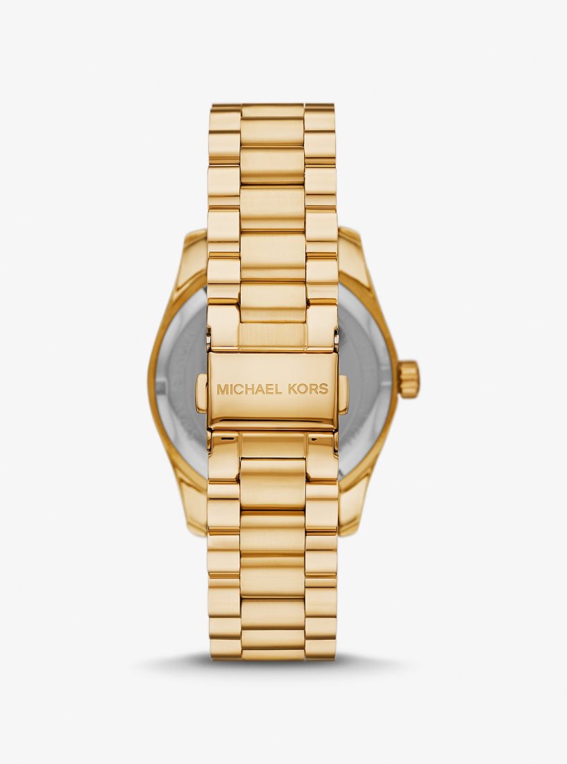 Michael Kors Lexington Pave Gold-Tone Watch and Jewelry Gift Set Gold-tone Kadın Altın | 893571-TOC