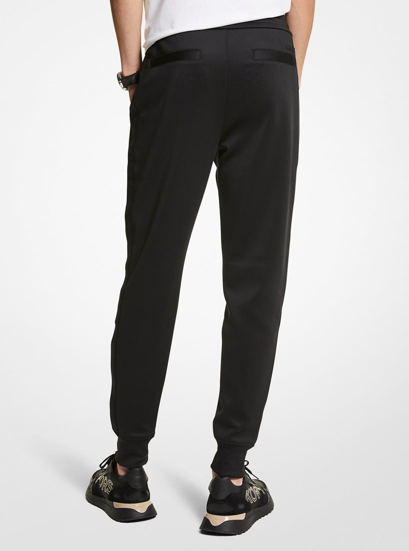 Michael Kors Logo Tape Scuba Joggers Pantolon Erkek Siyah | 769835-SUR