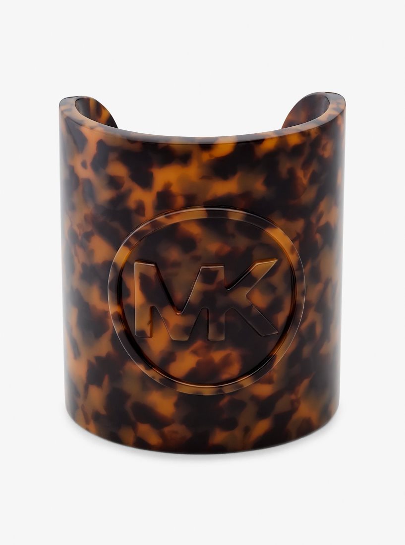 Michael Kors Logo Tortoiseshell Acetate Cuff Bilezik Kadın Tortoise | 342061-UHE