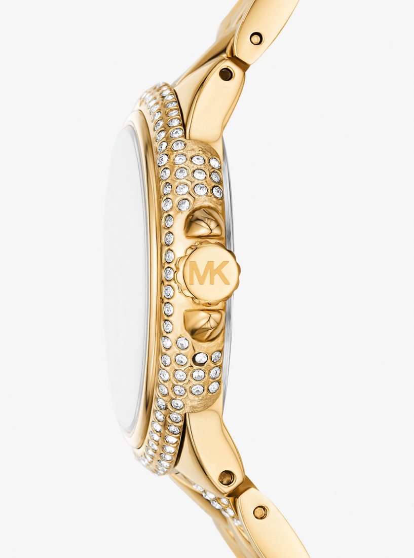 Michael Kors Mini Camille Pave Gold-Tone Watch Gold-tone Kadın Altın | 549736-HXK