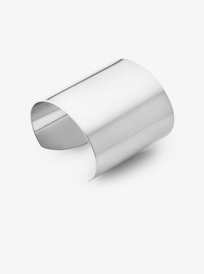 Michael Kors Precious Metal-Plated Brass Cuff Bilezik Kadın Gümüş | 358642-BER