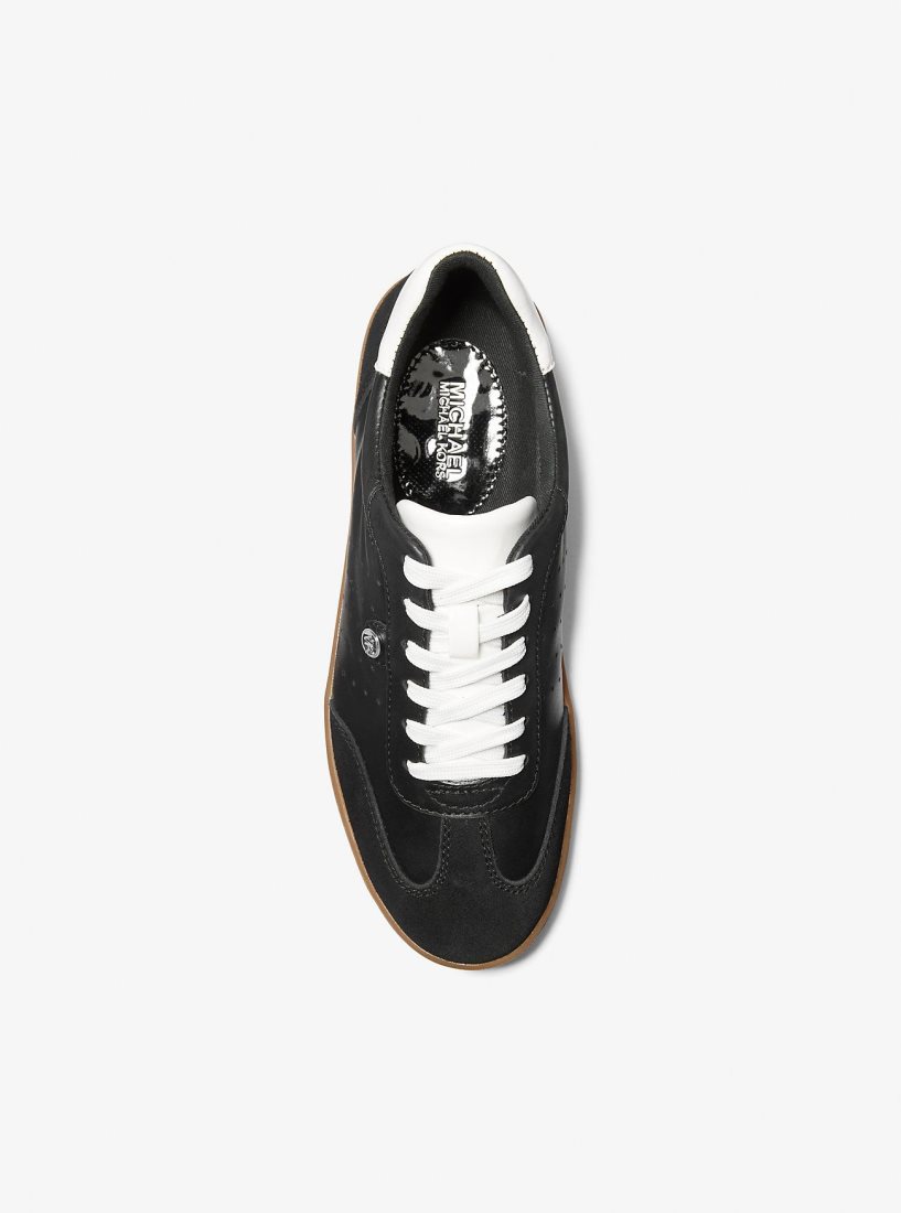 Michael Kors Scotty Leather Sneaker Spor Ayakkabı Kadın Siyah | 840527-XMJ