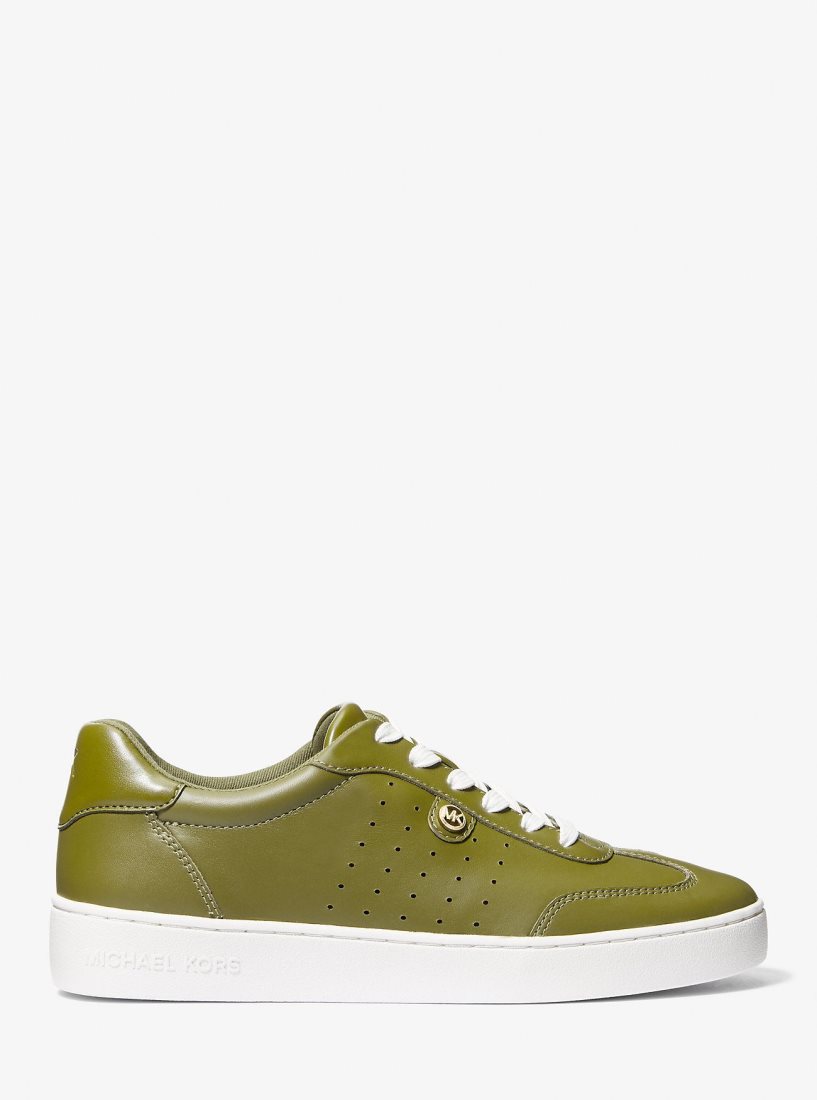 Michael Kors Scotty Leather Sneaker Spor Ayakkabı Kadın Zeytin Yeşili | 142067-JFW
