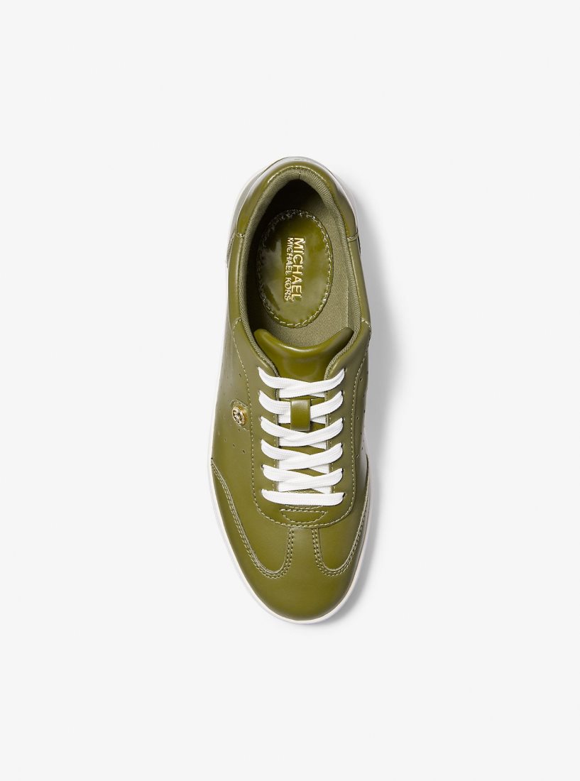 Michael Kors Scotty Leather Sneaker Spor Ayakkabı Kadın Zeytin Yeşili | 142067-JFW